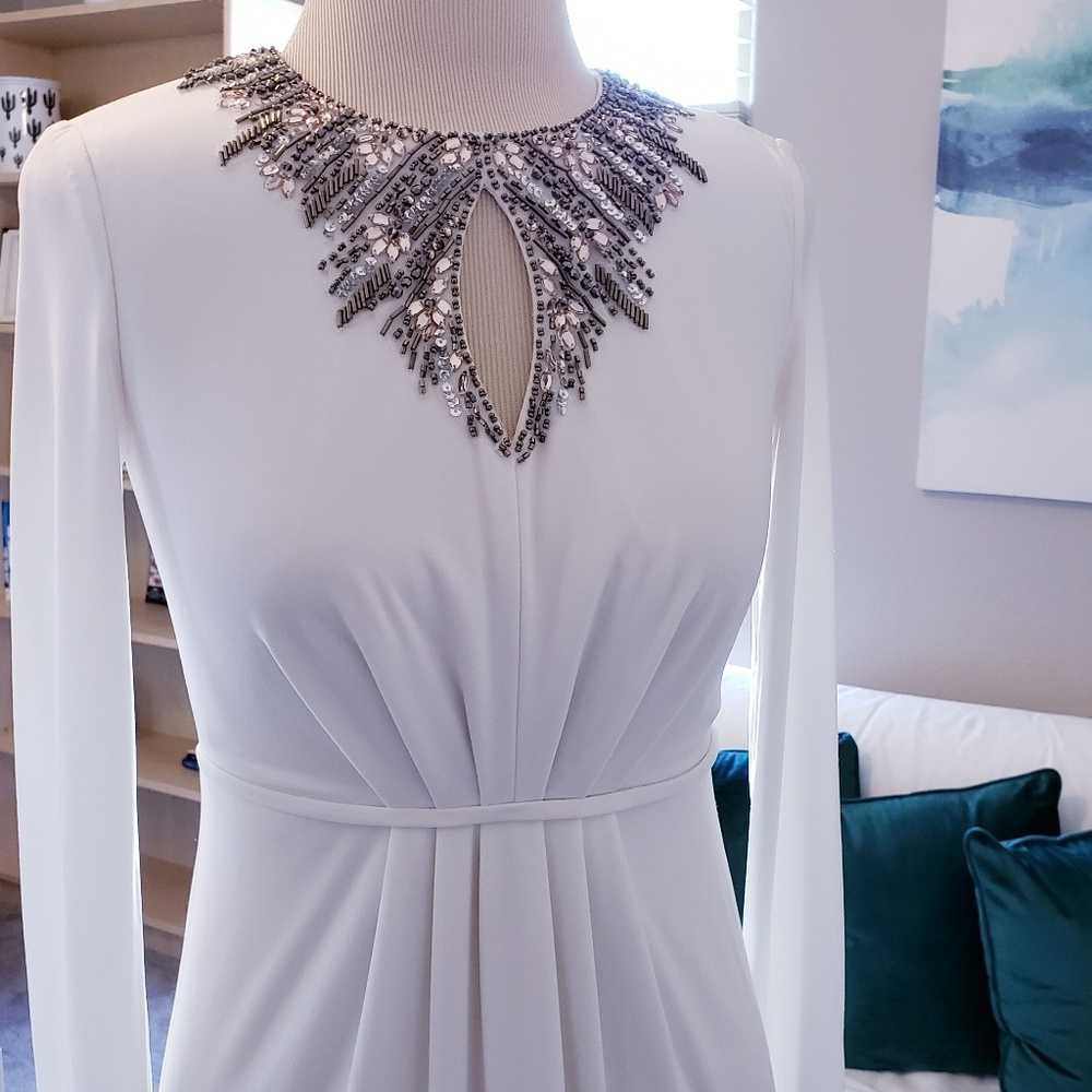 Long sleeve maxi special event dress